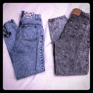 RETRO ACID WASHED MOM JEANS